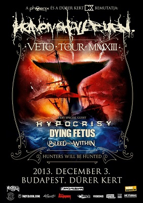 Heaven Shall Burn, Hypocrisy, Dying Fetus és Bleed From Within a Dürer Kertben