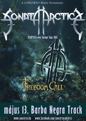 Sonata Arctica és Freedom Call a Barba Negra Trackben