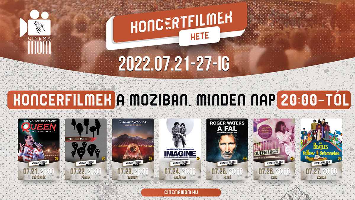 Nézz koncertfilmeket a Cinema MOM-ban