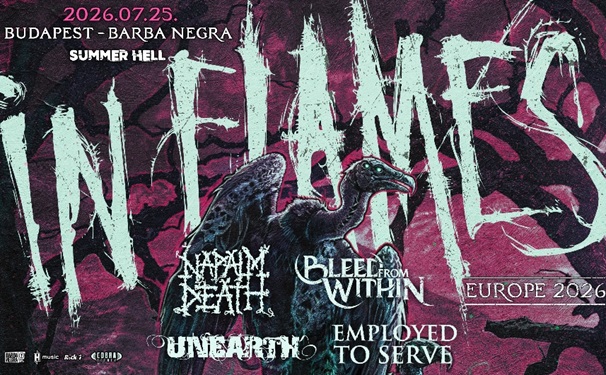 In Flames, Napalm Death, Bleed From Within és Unearth Budapesten