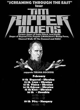 Magyar zenészekkel turnézik Kelet-Európában Ripper Owens